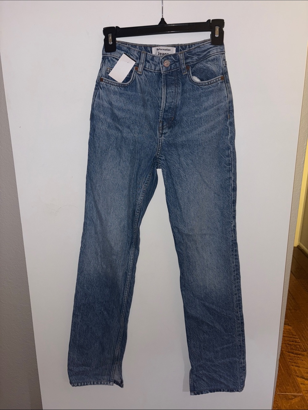 Reformation Women’s Straight Jeans in Blue Wash